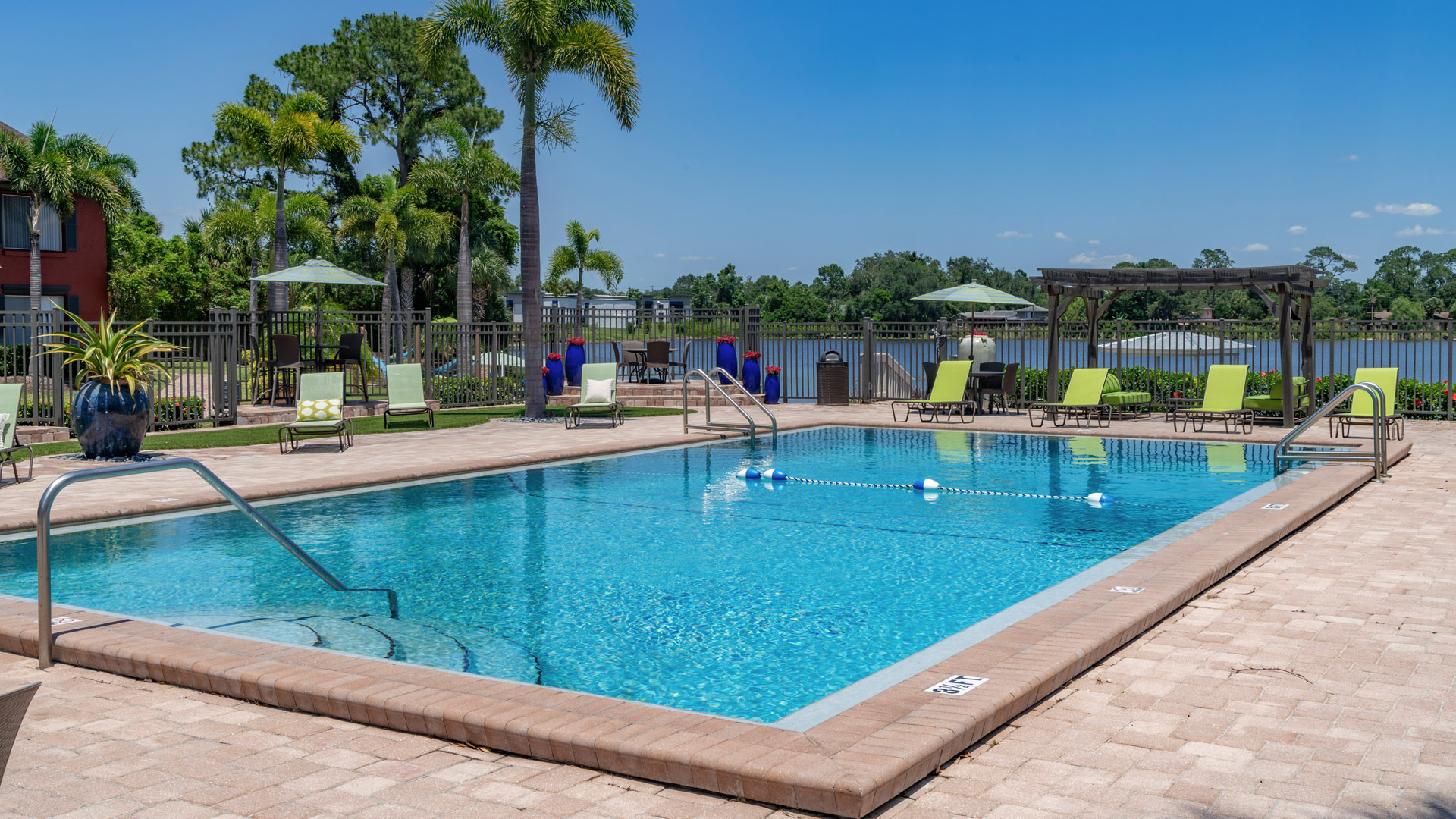 Resort-style swimming pool